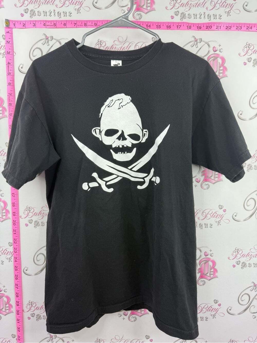 Tee fury pirate tshirt Black Graphic Skull & Crossbones Short Sleeve Tee
